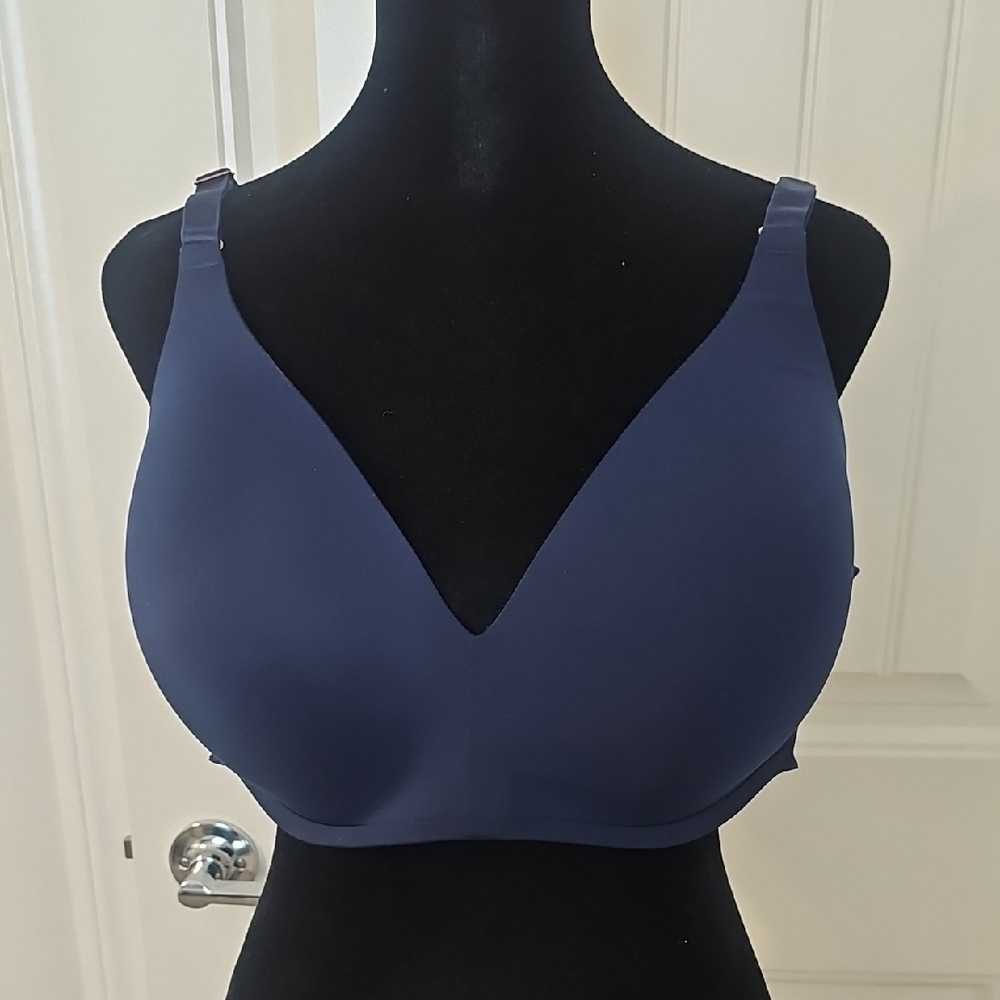 Soma Vanishing Back Navy Blue Bra